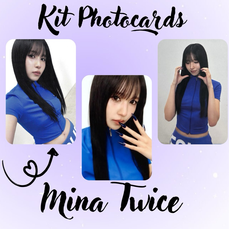 Kit Conjunto Photocards Mina Twice Once Gir Group Kpop idol colecionável