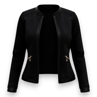 Jaqueta Jacquard Casaco Feminino Matelassê Jaquetinha Plusize Blazer de Frio Moda Inverno