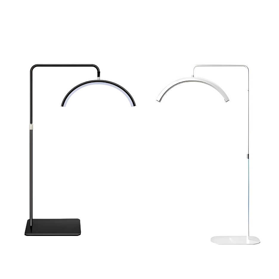 Luminária Arco Meia Lua COR ALEATÓRIA Articulada Estética Manicure Controle Tamanho 180 cm 36W Oasis