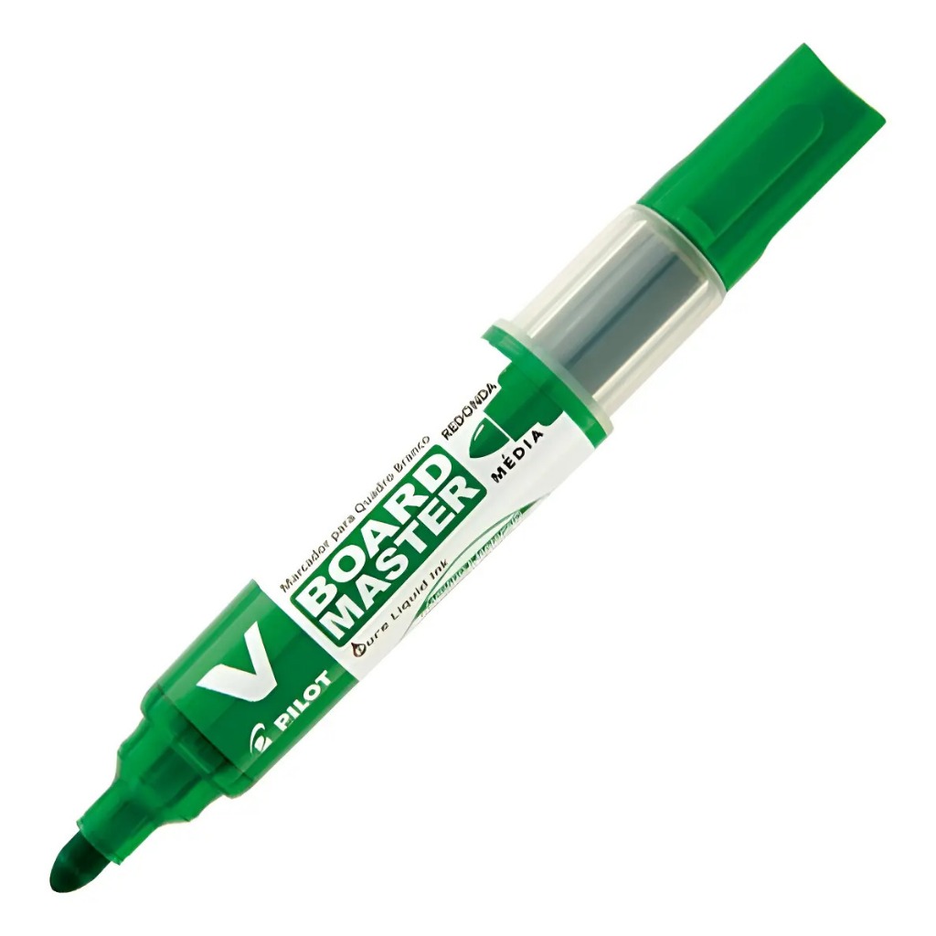 Pincel Marcador para Quadro Branco Recarregável Pilot V-Board Master Verde em Oferta na Shopee