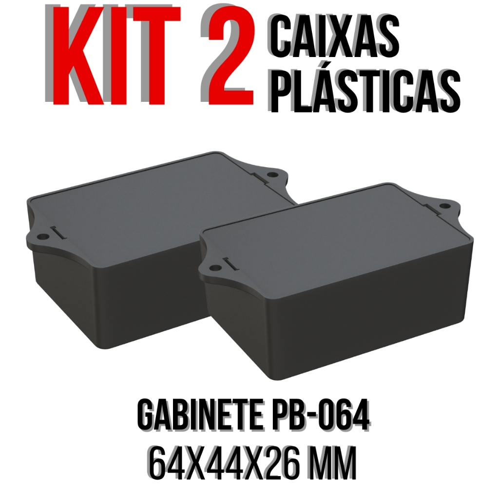 Kit 2 Peças Caixa Plástica Pb-064 Montagem Circuito Elétrico 5009-K2