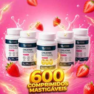 CREATINA MASTIGÁVEL - 600 COMPRIMIDOS - SABOR IORGUTE 3G DE CREATINA POR DOSE /1000MG