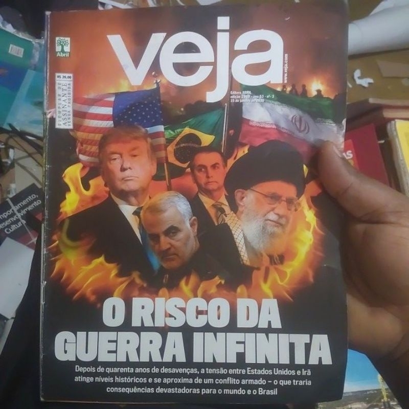 Revista Usada - Veja - O Risco da Guerra Infinitoa - Nº 3 Ano 53 Edição 2669 Janeiro 2020