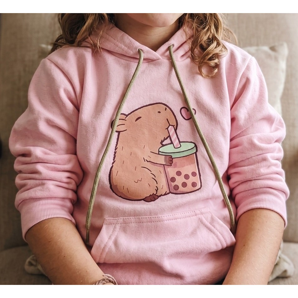 Moletom Canguru menina Infantil Juvenil moleton Capivara Bolso Frontal  jaqueta Inverno blusa de frio quentinho inverno