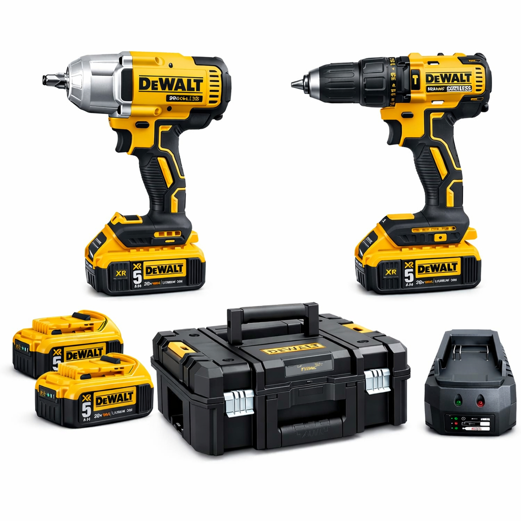 Kit Parafusadeira e Chave de Impacto Brushless Profissional