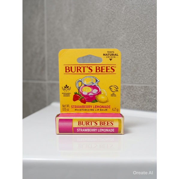 Lip Balm Burt's Bees Hidratante Labial 100% Natural - Strawberry Lemonade 4.25g
