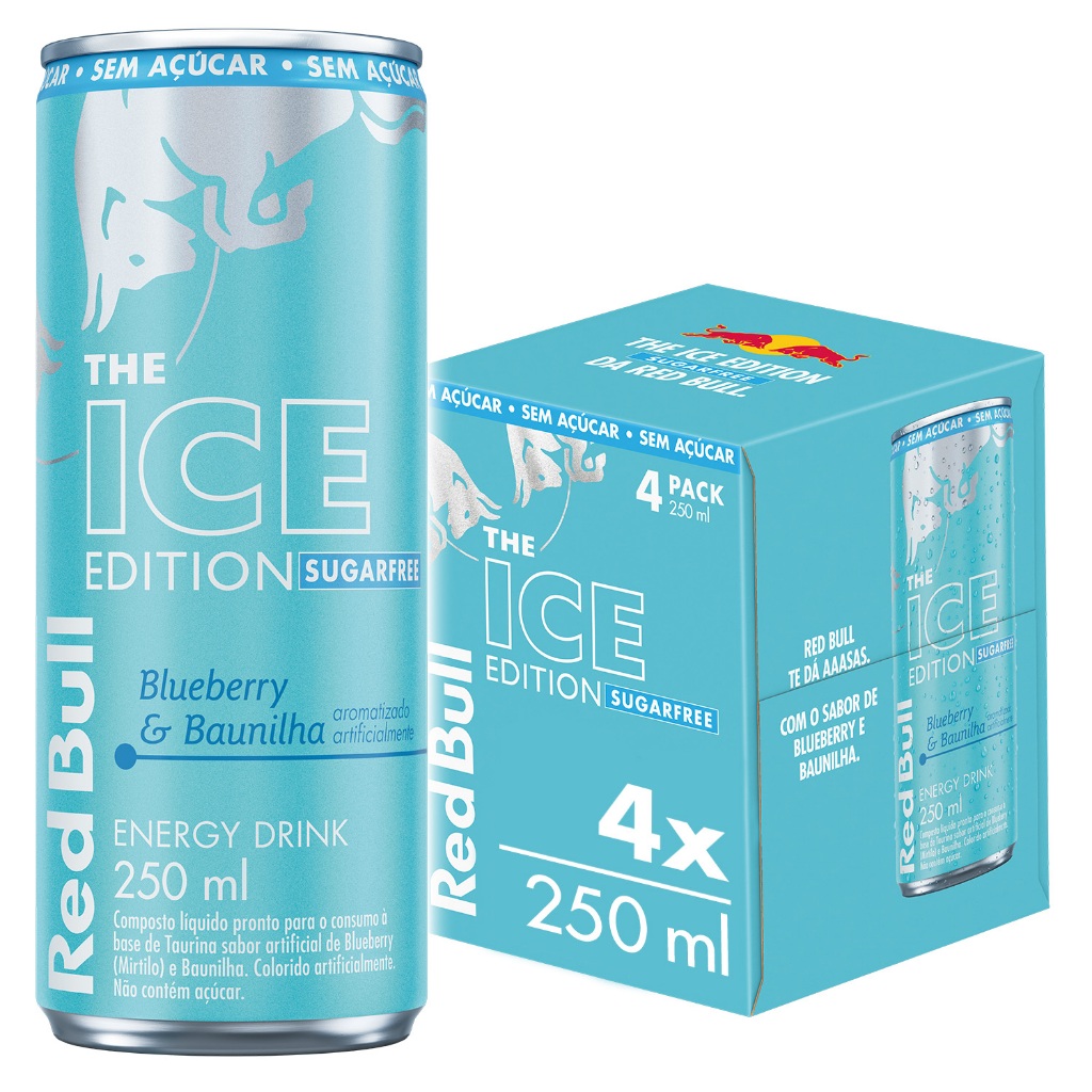 Pack de 4 latas, Red Bull Energético, Ice Edition 250 ml