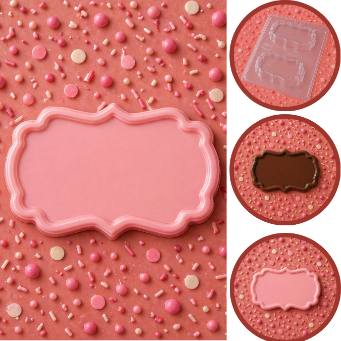 1~5 FORMA BWB COM SILICONE (3 PARTES) CÓD 9873 - QUADRO DETALHADO 200g. P/BOMBOM, DOCES DE CHOCOLATE (CHOCO)