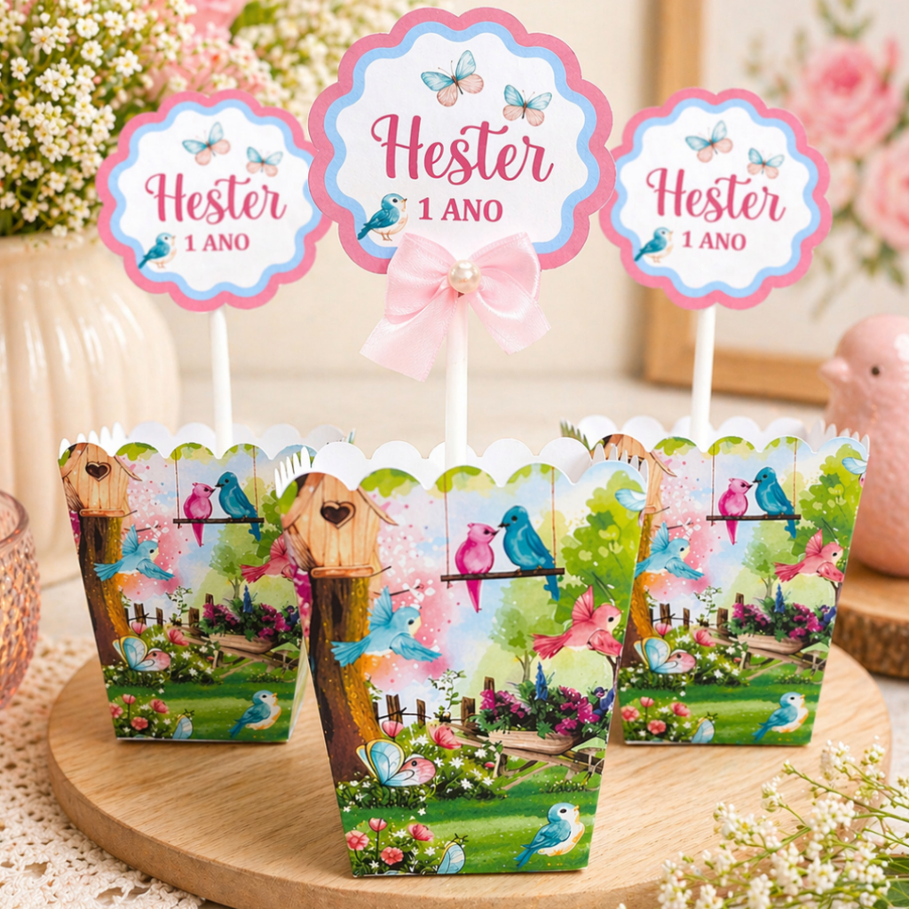 Centro de mesa decorativo, festa enfeite de mesa cachepot personalizado jardim encantado borboletas