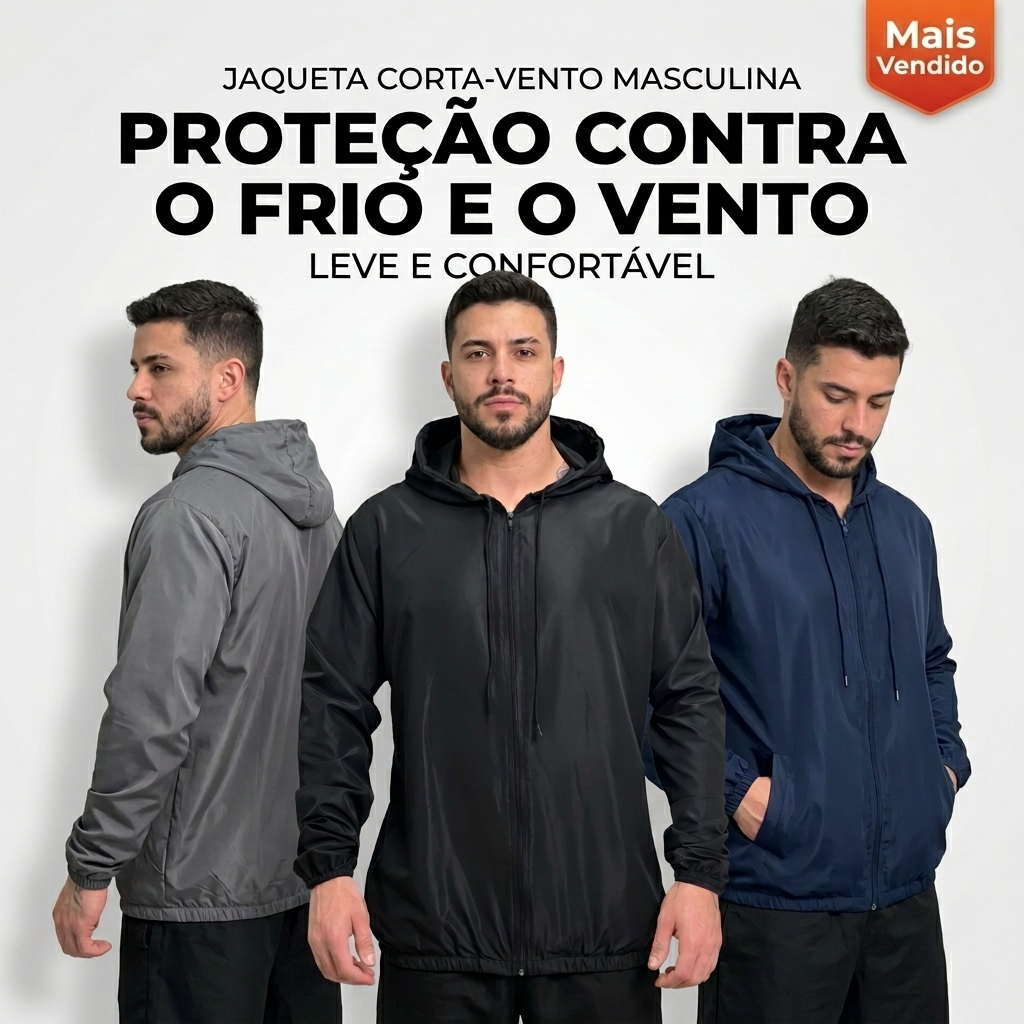 Jaqueta Corta Vento Impermeável Moda Masculino Casaco 2025 Envio Imediato