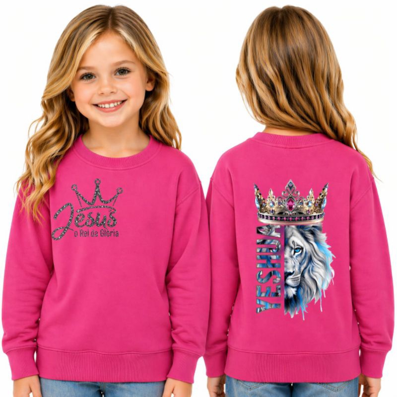 Moletom infantil frio Cristã jesus religioso criança e juvenil Blusa menino menina tamanho 2 ao 14