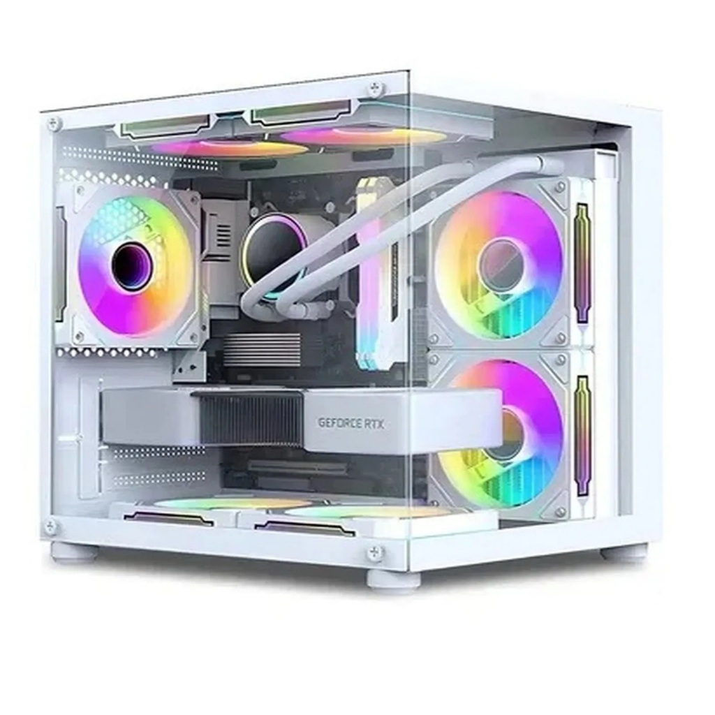 Computador Branco AMD Ryzen 5 5600GT, Memória RAM 16GB DDR4, SSD 480GB/ 12 Meses