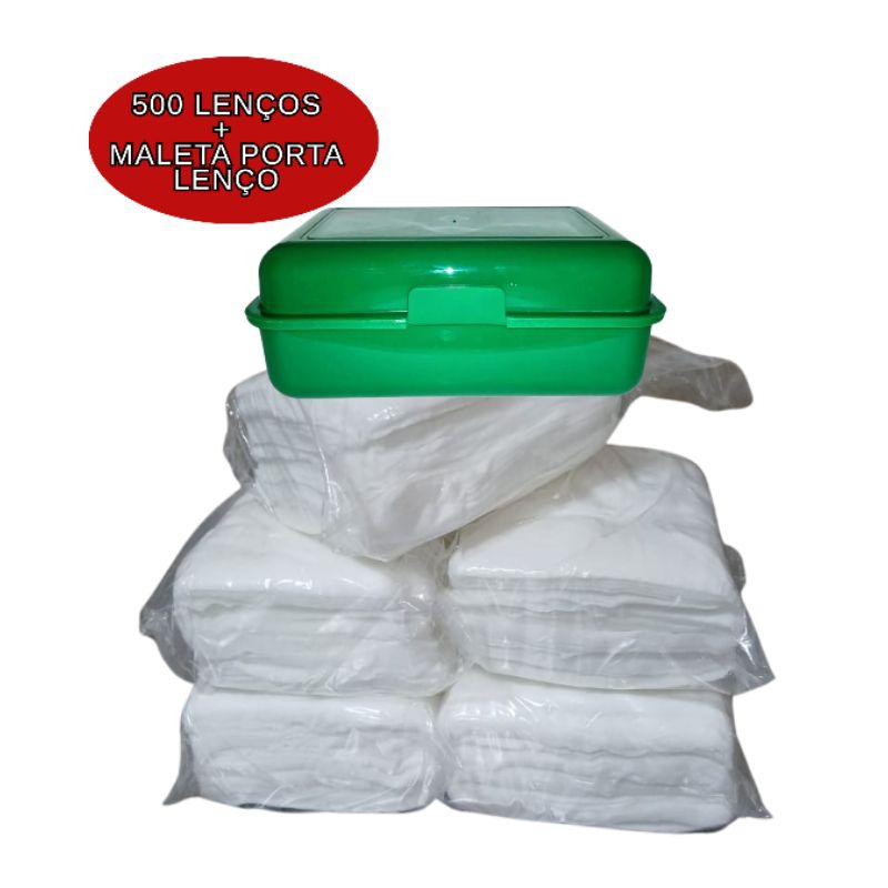500 Lenços Refil+ Maleta porta lenço