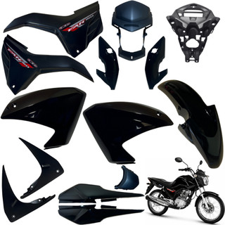 Kit Carenagem Cg Fan 150 2014 /2015 / Aba do Tanque  Farol Completo Tampa Lateral Rabeta Paralama