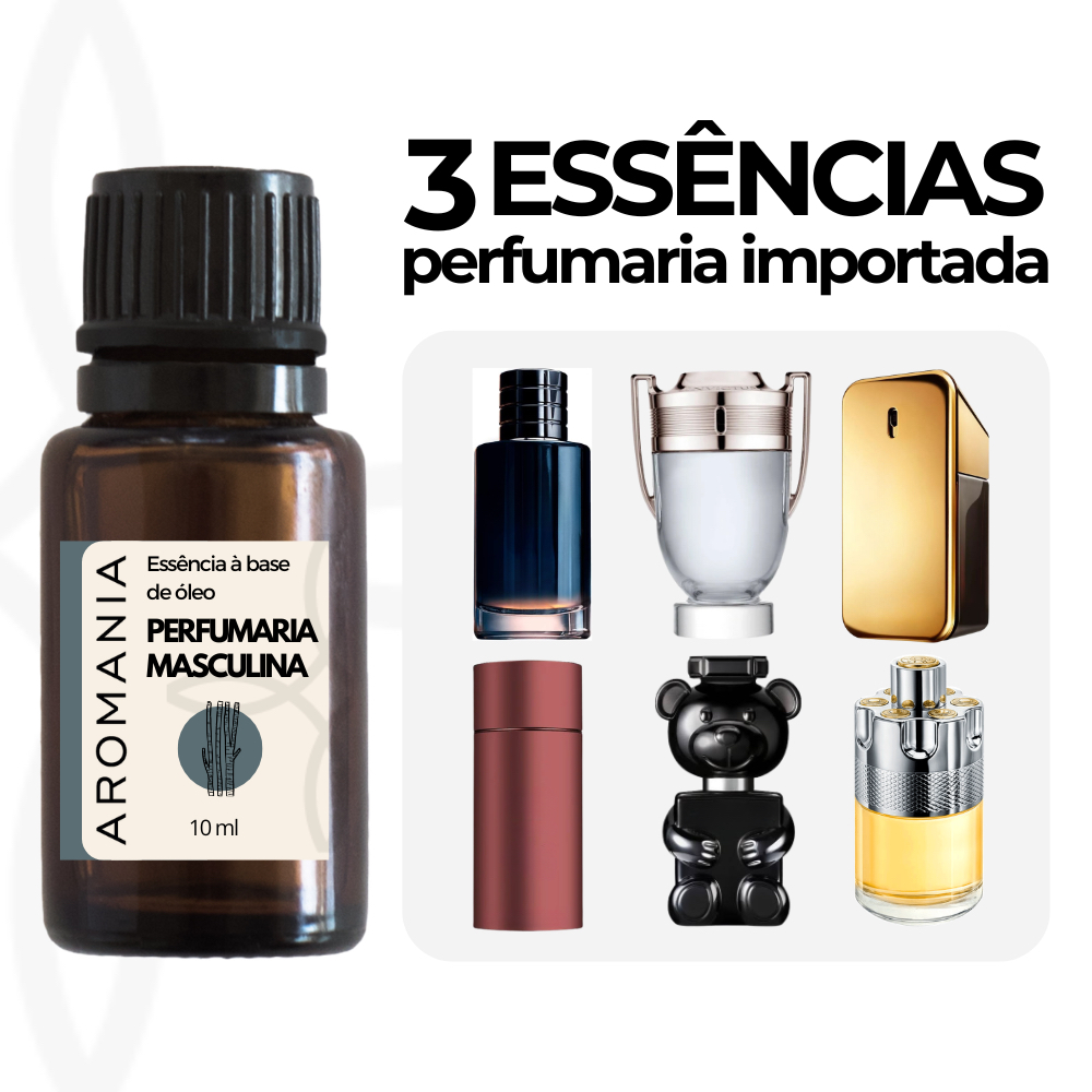 Essência Perfumaria Fina Importada 10ml - Kit 03 Essências Concentradas Qualidade Premuum