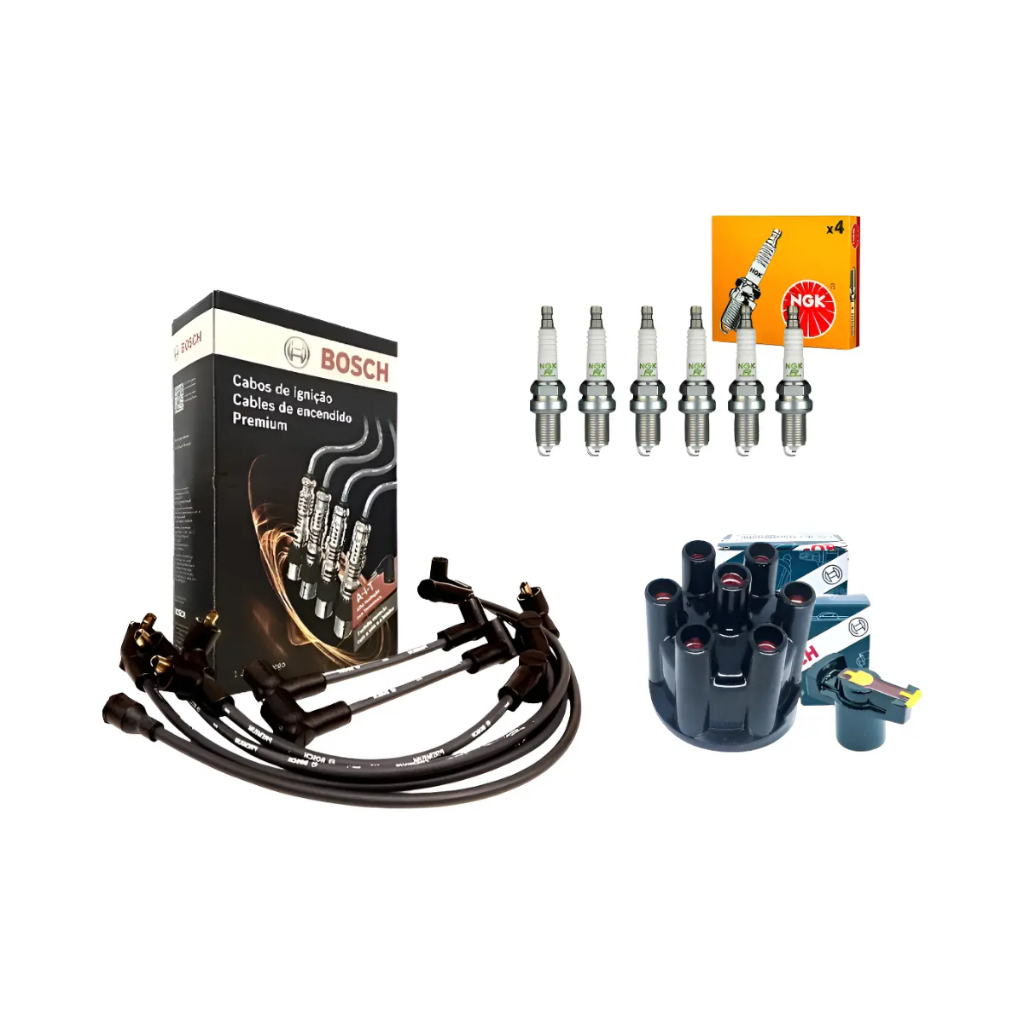 Jogo Cabo + Vela + Tampa+ Rotor Gm Opala 6cc 1988 1989 1990.