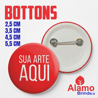 10 Bottons 2,5, 3,5cm, 4,5cm e 5,5cm Boton Botom Personalizado Pin Broche