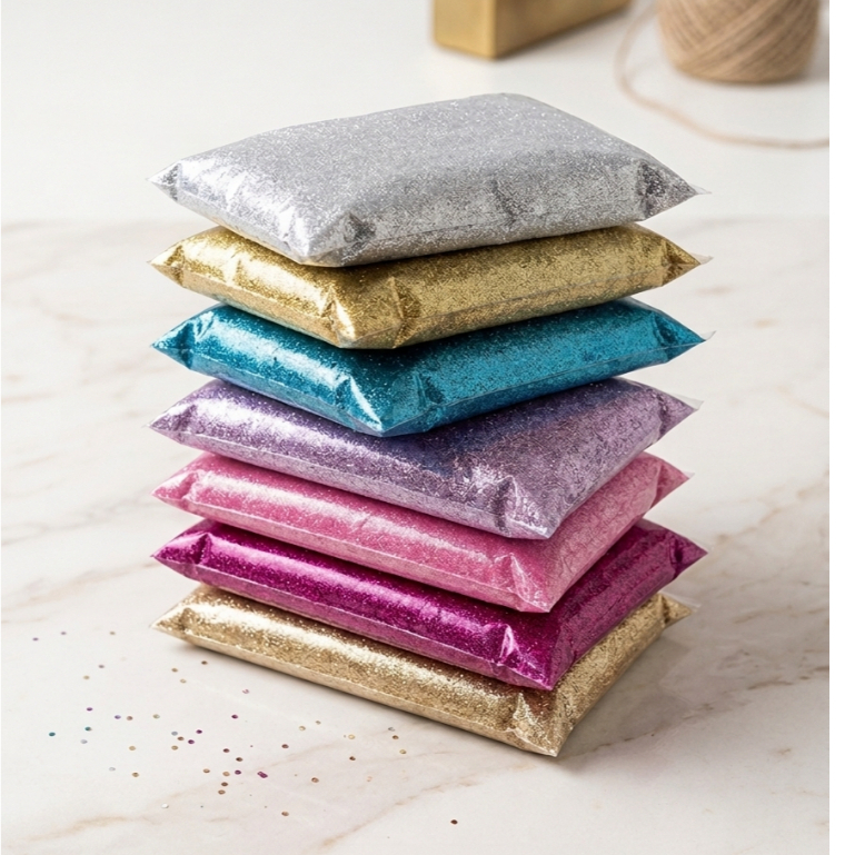 Glitter 50g 100g Purpurina Media Brilhante Copa Brasil Unhas Decoração Artesanato Maquiagem Pintura
