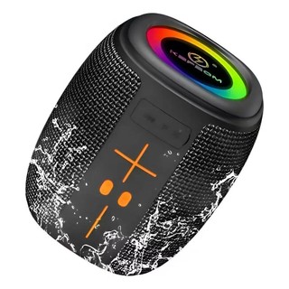 Caixa de Som Bluetooth 50W Alta Potência, Resistente à Água IPX4, Iluminação de Luzes RGB…
