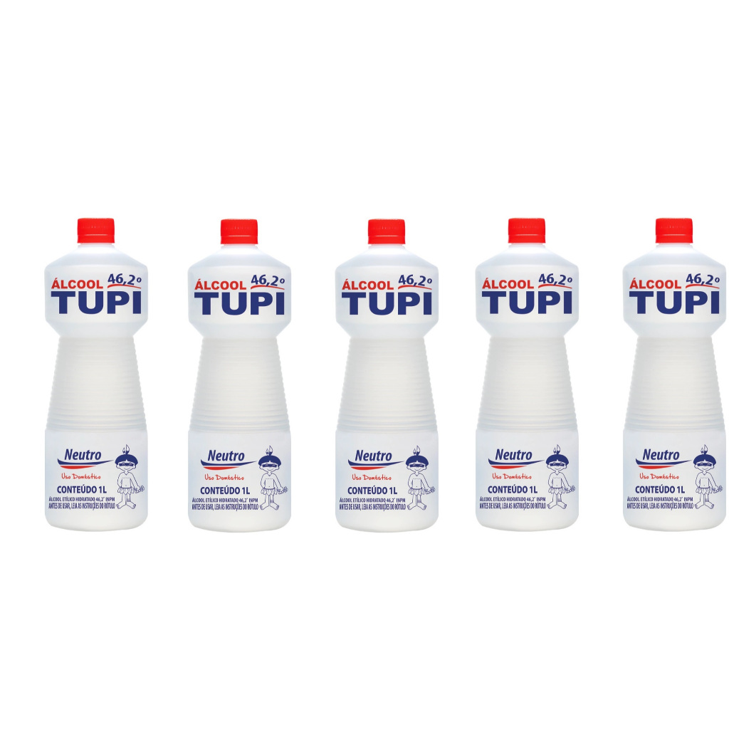 Kit 5 Álcool 46 Tupi Neutro