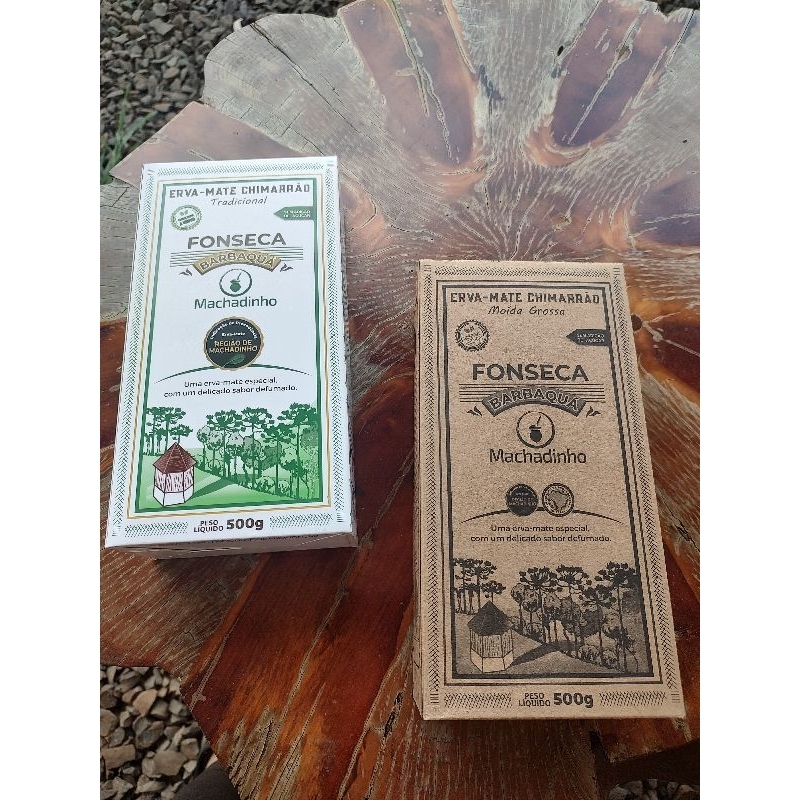 Kit Erva-mate defumada Fonseca do Barbaquá Machadinho 500 g MOÍDA GROSSA E TRADICIONAL VÁCUO