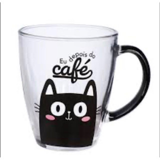 CANECA DE VIDRO GATINHO 350ML