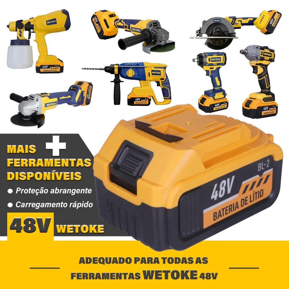 Bateria De Íons De Lítio 48v 3.0 Ah Para Chaves Impacto wetoke