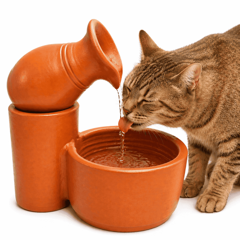 Fonte de Água Para Gatos Cerâmica Bebedouro Pet Água Corrente estimula a hidratação bomba silenciosa completa