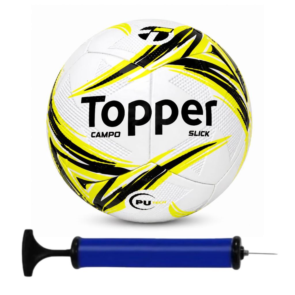 Bola Campo Topper  Amarela + Bomba De Ar