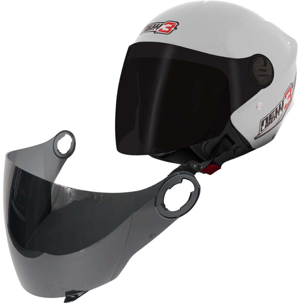 Viseira Capacete Fume New Liberty 3 New Atomic Taurus Joy 23 Aberto Zeus 202FB Polivisor