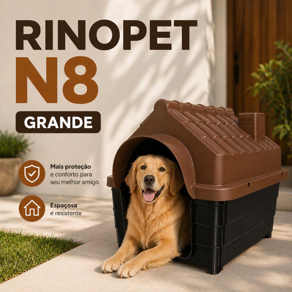 Casa Casinha Pet N8 Grande Desmontável em Plástico Alta Resistência