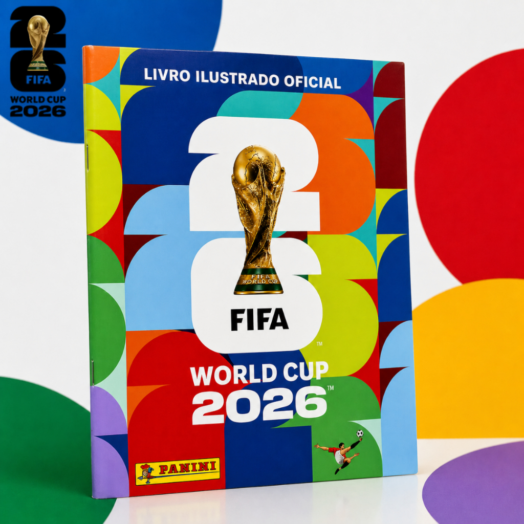Álbum Copa Do Mundo Oficial Panini Fifa 2026 Capa Mole Brochura 112 Páginas Original Licenciado Coleção Futebol
