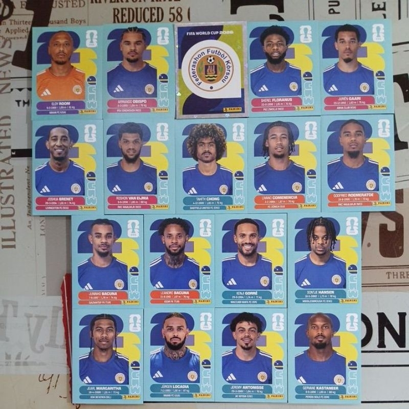 Curaçao - Figurinhas Originais Avulsas Copa do Mundo Fifa 2026 (CUW) (venda unitária)
