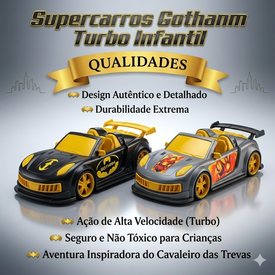 Carrinho Brinquedo Grande Supercarros Gothanm Turbo Infantil