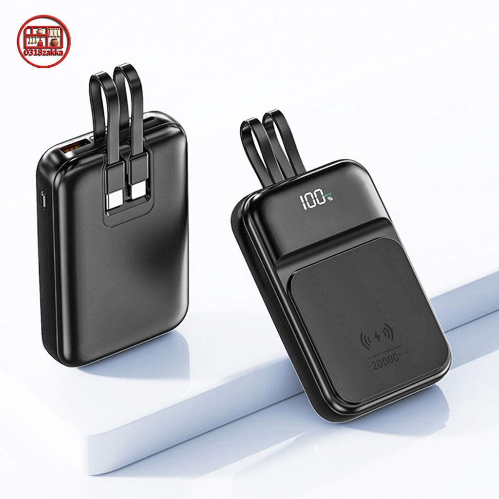 🔋Carregador Power Bank Magnético Indução Sem Fio 10000mAh Type-C - A8