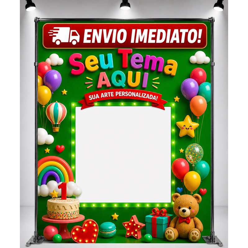 Painel Anime Personalizado 1,50x2,20m | Sua Arte Aqui | Painel Interativo com Recorte | Decoração Festa ENVIO IMEDIATO