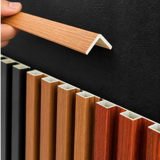 Kit 3un Cantoneira para Painel WPC Ripado 90cm | Efeito Madeira | Acabamento para Painel Ripado Parede