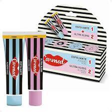 Carmed Kit SOS Lábios 1 Esfoliante + 1 Gloss Sabor Algodão Doce 10g Cada