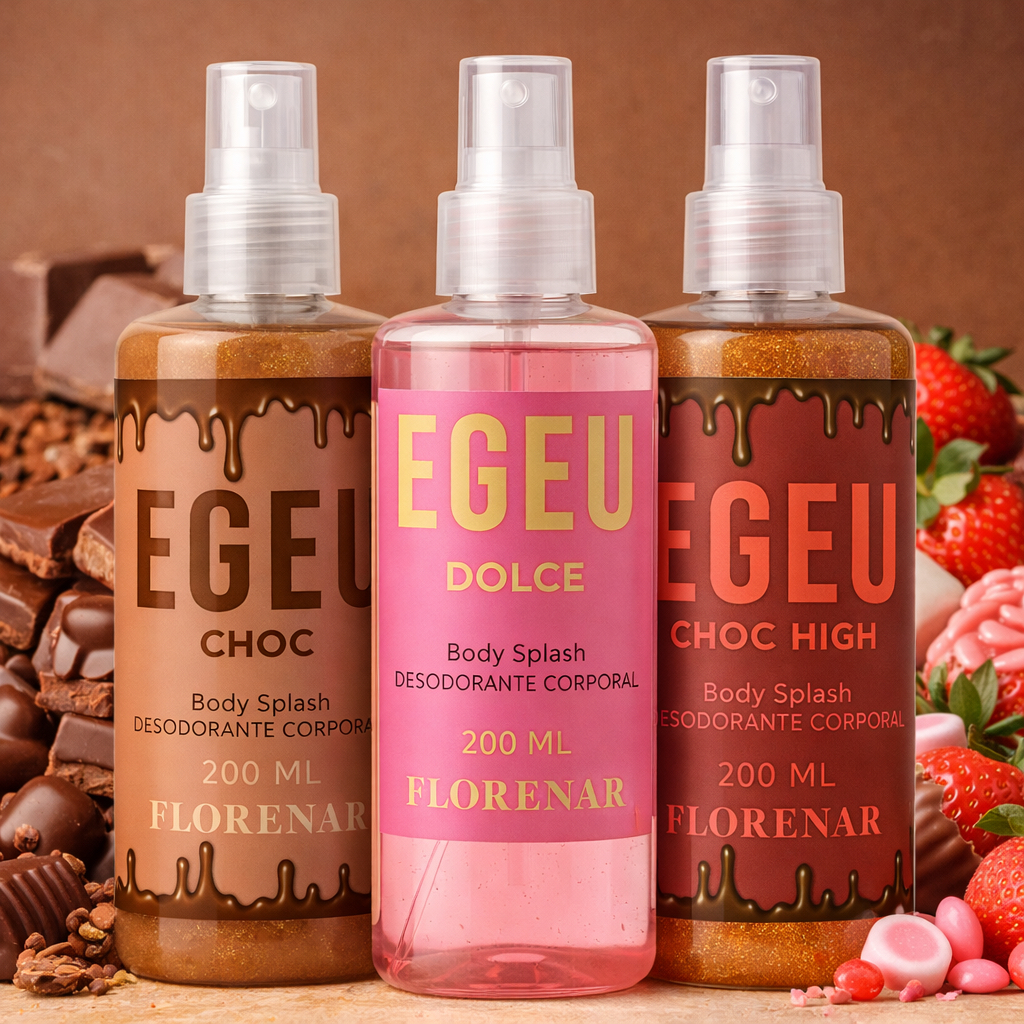 Trio Body Splash Choc High, Choc e Dolce 200ml Cada