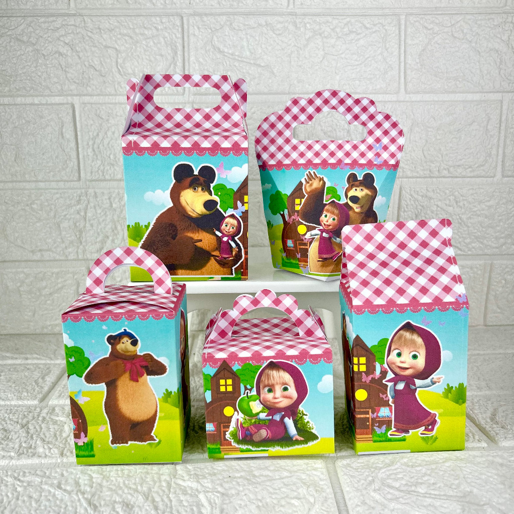 Kit 20 Caixinhas MARCHA E O URSO  Lembrancinhas Festas infantis |  Mimos Aniversário |  Lembrancinhas |  Kit Festa