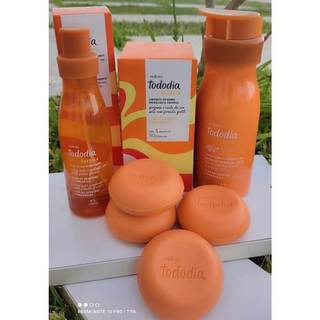 Kit Hidratante 400Ml + Bory Splash 200Ml + Caixa de Sabonete Com 5 unidades Natura Todo dia Flor de Gengibre e Tangerina