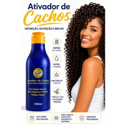 Creme Ser Mulher Ativador de Cachos 500ml p/ Fibras e Orgânicos - Define, Nutre e Hidrata Vegetal Anti-Frizz