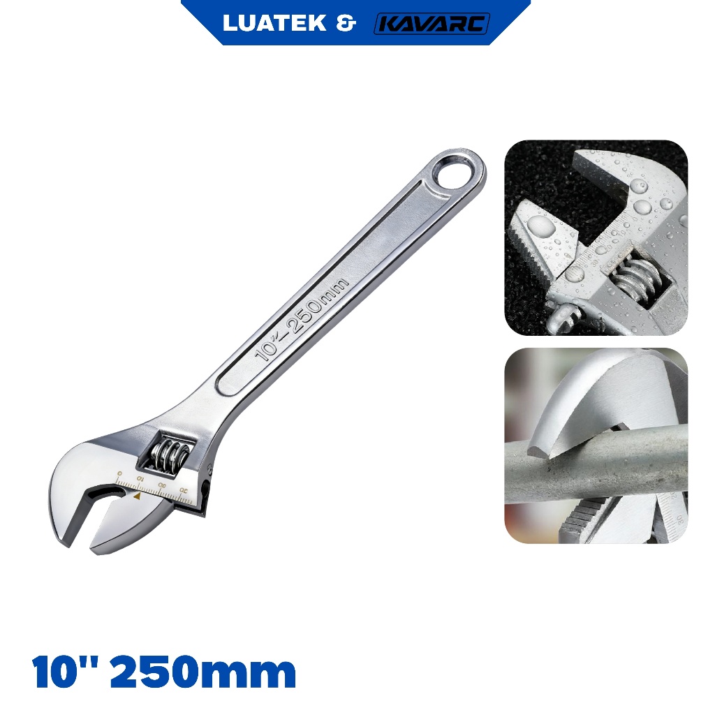 Chave Ajustável Inglesa 8/10/12 Polegadas 200mm Aço Universal — imagem 2 de 2