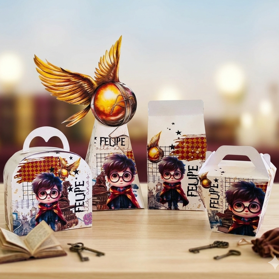 Caixinhas Personalizadas Harry Potter/Lembrancinha de Aniversario Infantil/Mesversario/kit festa