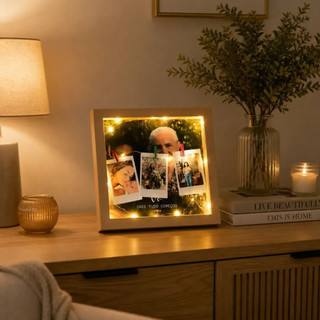 Quadro Personalizado Presente Namorado Quadro Led Com 4 Fotos Dia dos Namorados