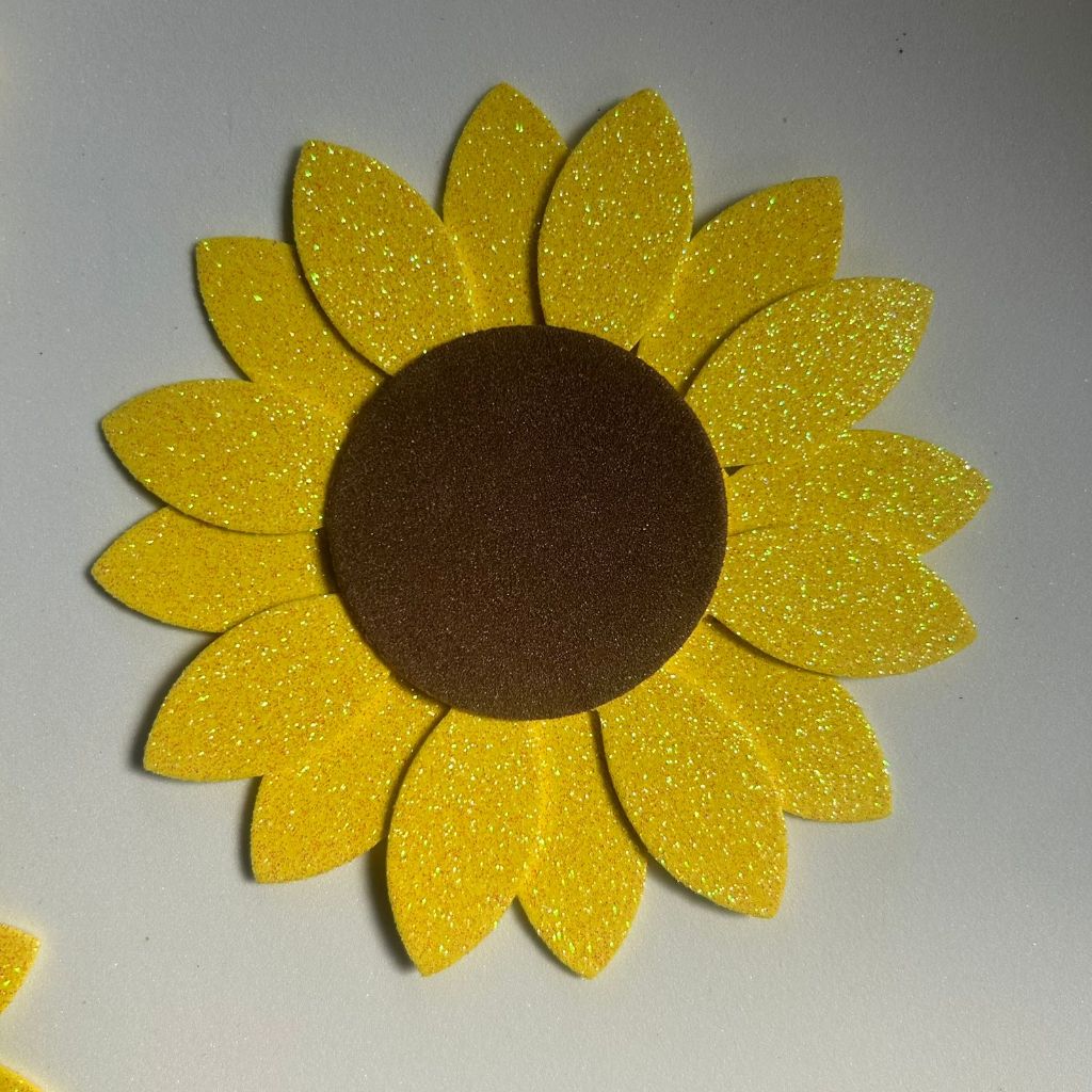 Aplique Tag Flor Girassol Grande em EVA 10cm – Para Decoração Festa Junina São João Festa Infantil — imagem 2 de 2