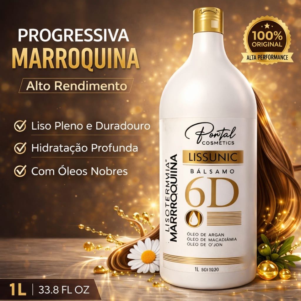 Escova Selagem Marroquina Liss única Collagen : Profissional 1 Lt Liso Absurdo Alisa 100% Óleo Argan Lisotermia