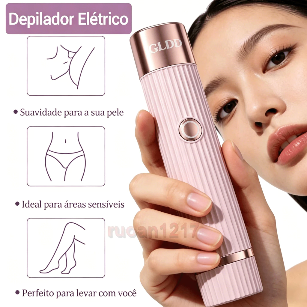 Depilador Eletrico Feminino Recarregável Removedor De Pelos Navalha Dupla- Envio rápido — imagem 1