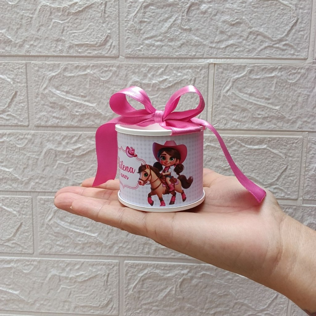 Kit Tubolata Personalizada Boiadeira Lembrancinhas / chá de bebê/ revelação/ batizado/ maternidade/ aniversário 5x6