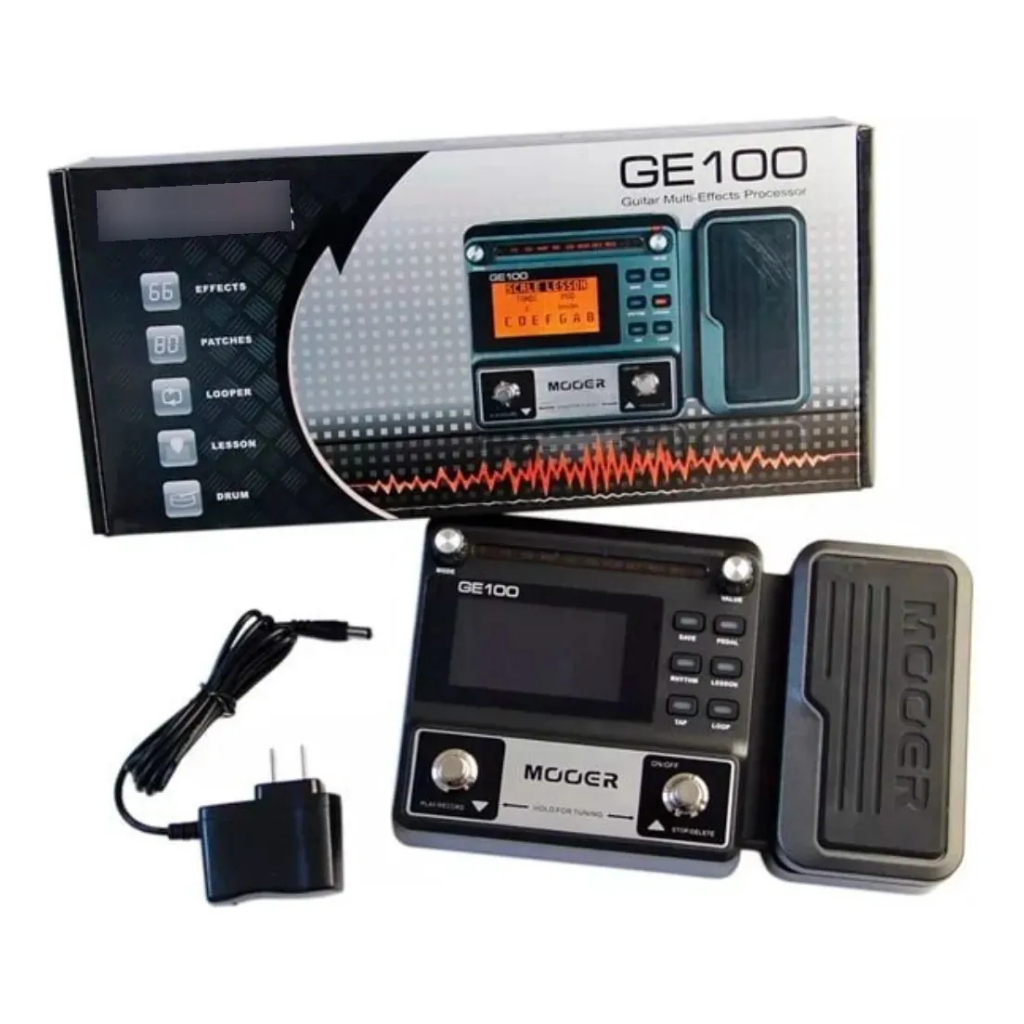 Imagem Pedaleira Multi Efeitos Mooer GE100 Bivolt Para Gutarra Com Looper